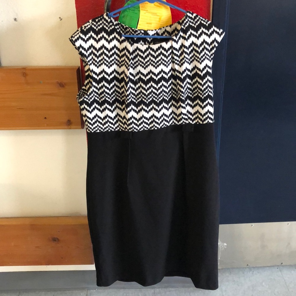 Black and White business style dress